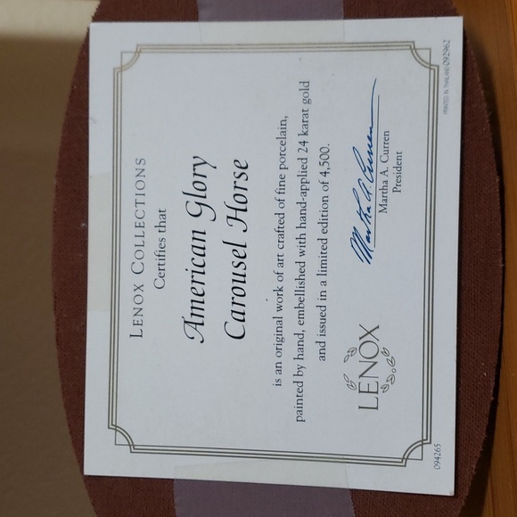 Lenox American Glory Carousel Horse - Picture 12 of 15